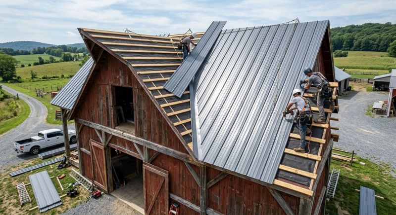 Barn Roof Installation in Troy, OH