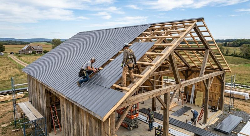 Barn Roof Installation in Troy, OH