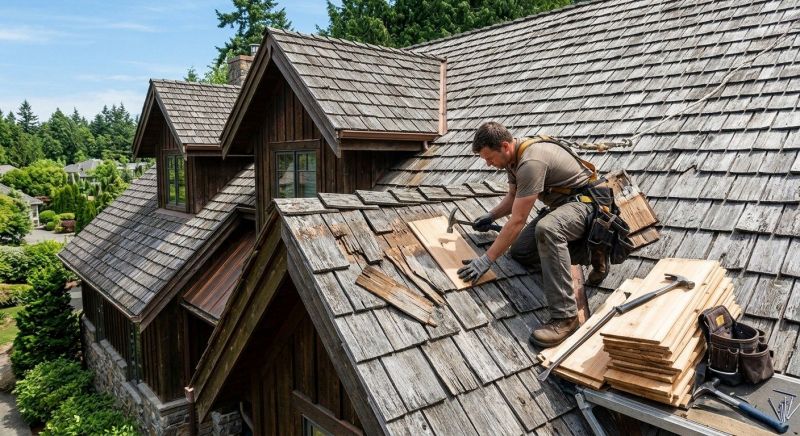 Cedar Shake Roof Repair in Medway, OH