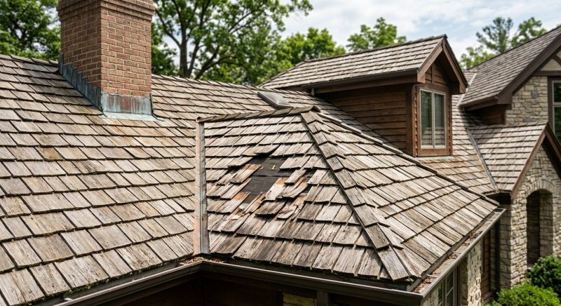 Cedar Shake Roof Repair in Russia, OH