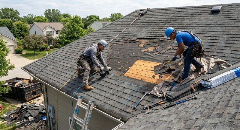 Damaged Roof Repair in Vandalia, OH