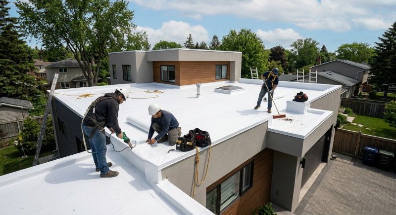 Flat Roof Installation in Russia, OH