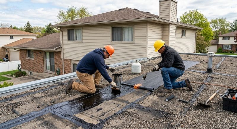 Flat Roof Tar Repair in Troy, OH