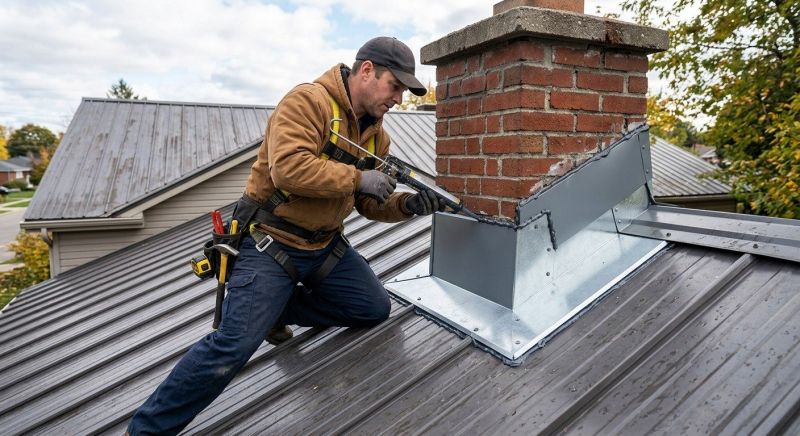 Metal Roof Flashing Repair in Troy, OH