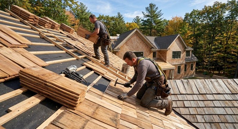 Natural Wood Roof Installation in Troy, OH