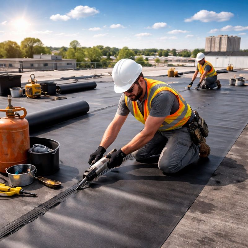 Rubber Roof Installation in Troy, OH