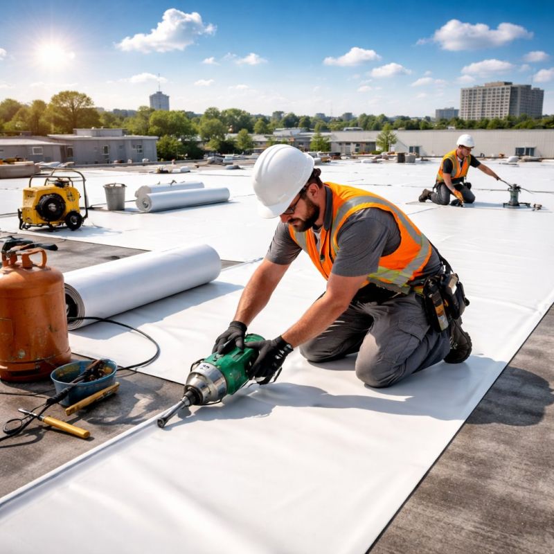 Single Ply Roof Installation in Fairborn, OH
