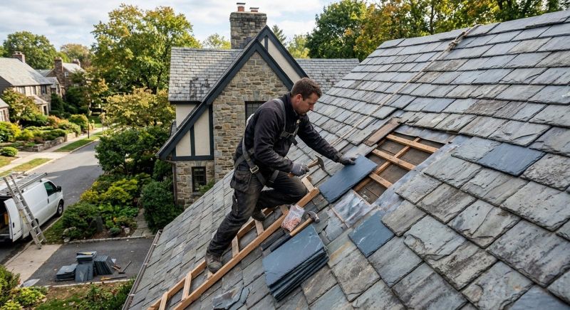 Slate Roof Leak Repair in Troy, OH
