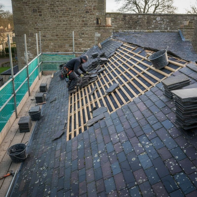 Slate Roof Replacement in Troy, OH