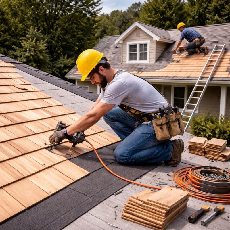 Wood Roofing Installation in Englewood, OH
