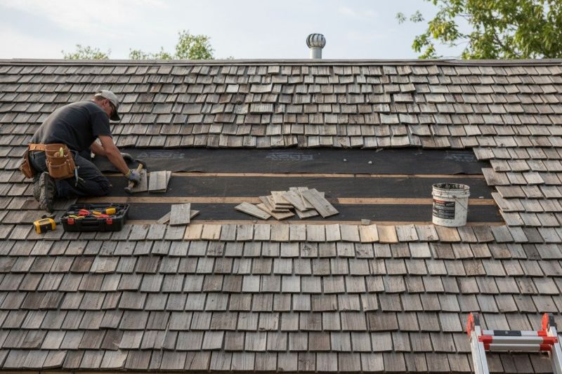 Wood Shake Roof Repair in Russia, OH